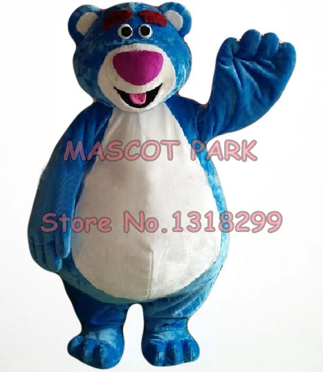 

mascot Hot Cartoon Character Blue Bear mascot costume adult size high quality Bear theme carnival fancy dress kits