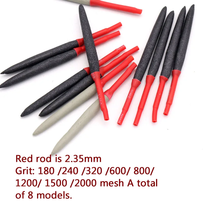 9pcs gomma Silicon lucidatura asta diamante testa di macinazione ambra giada gemma olive nucleo turchese strumenti di lucidatura gambo 2.35mm