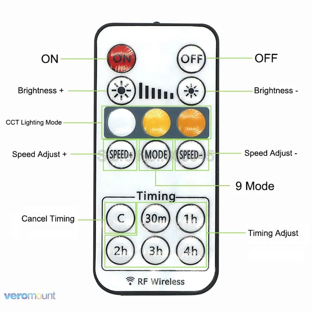 DC5-24V 8A LED CCT Controller 16key RF Wireless Remote mit Timmer Funktion Timing Einstellen Controller für CCT LED Streifen