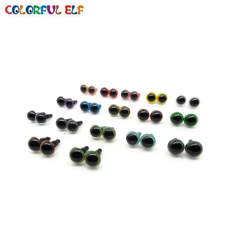 150PCS 8-12mm Mix Color Plastic Animal Safety Eyes For Toys Crochet Teddy Bear Stuffed For Dolls Craft Amigurumi Accessories Box