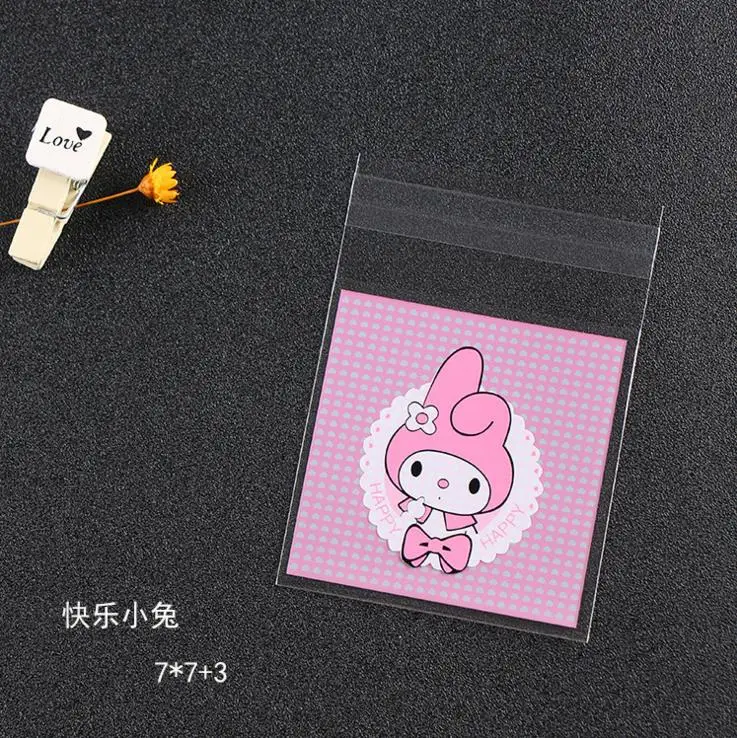 7*7cm cute mini cookie bags 100pcs Wedding Candy Bags Baby Party Supplies Decoration Mini Dessert Bags