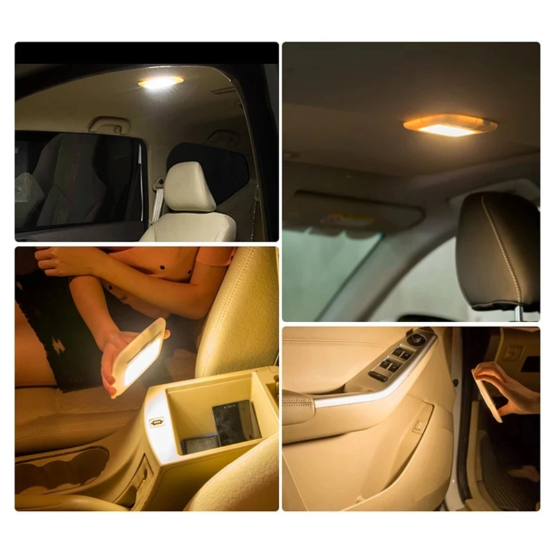 

Adjustable LED Indoor Lighting Detachable 3M Glue Feeding Lamp USB Charging Touch Wardrobe Light Car Reading Light Wall Lights