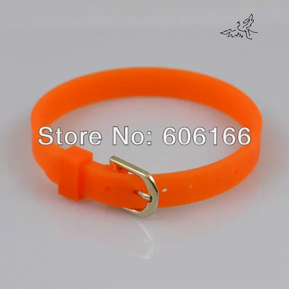 100pc/lot  DIY Silicone Wristband Bracelet fit 8mm Slider Letters and Charms Fashion Jewelry