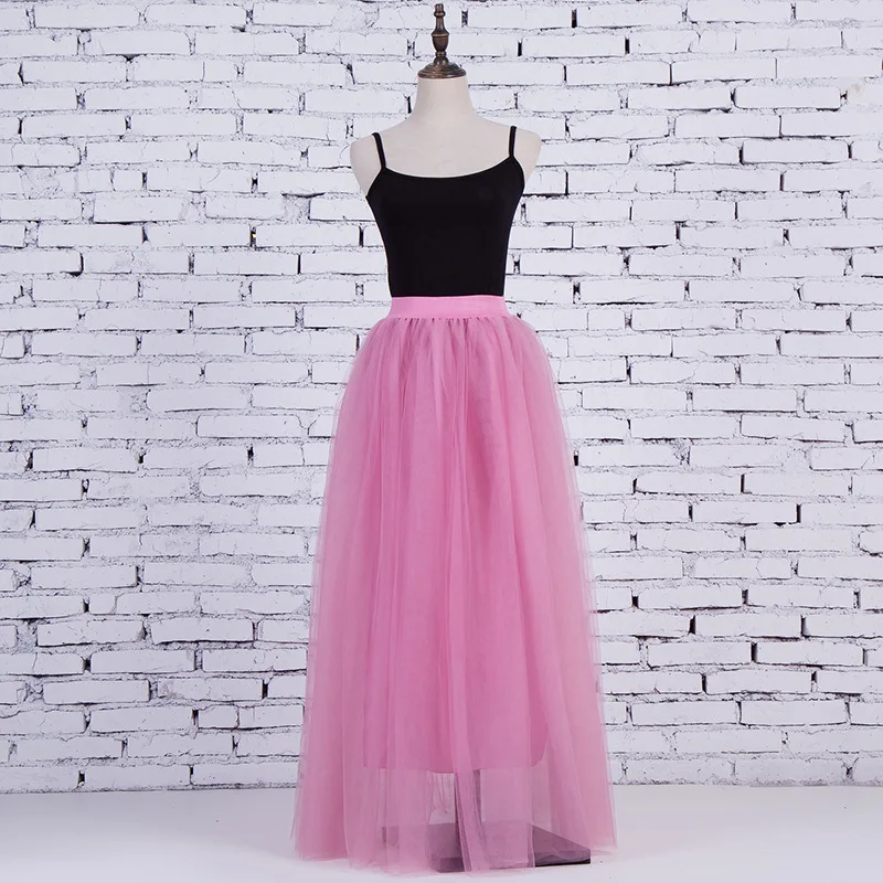 Vrouwen Lange Tule Onderrokken Grijs Bruidsmeisje Jurk Rokken Eenvoudige Elegante Petticoat Voor Prom Feestjurk Ondergoed BHA065