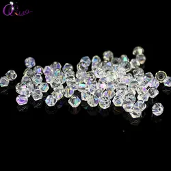 Top quality 4mm 200pcs/lot bicone crystal beads glass bicone shape beading accessories Loose bead for bracelet Jewelry Making