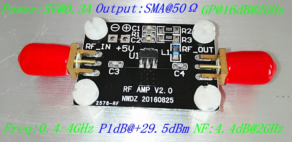 High linear 1W RF amplifier 0.05-4GHz amplifier