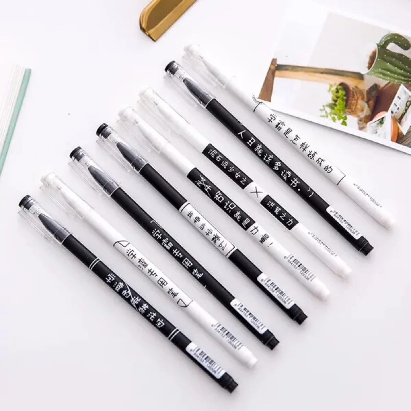 

10pcs/set Gel Pen Personality Black Pen 0.5mm Gel Ink Pen Exam Pencil School Office Supplies