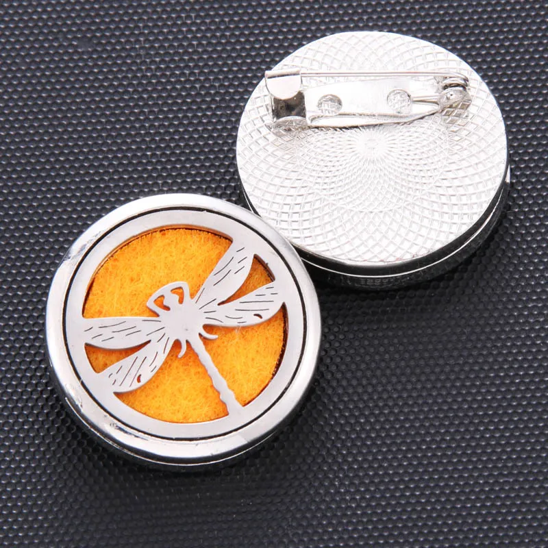 Aromatherapy stainless steel Tree of life Perfume Aroma Diffuser Locket Essential Oil Diffuser Brooches with 1pcs Pad