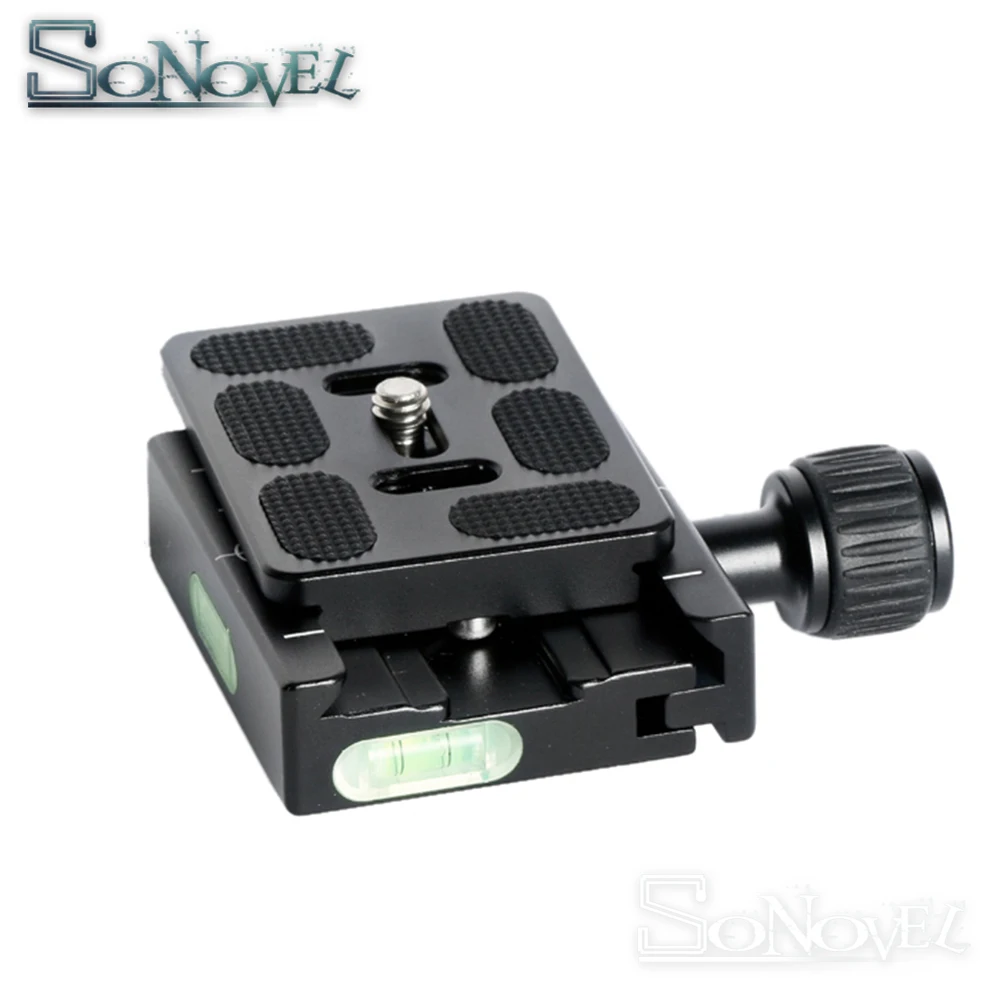 60x38 มิลลิเมตร QR-60 Quick release Clamp Adapter กับ Gradienter สำหรับขาตั้งกล้องขาตั้งกล้อง Arca Swiss RRS Wimberley