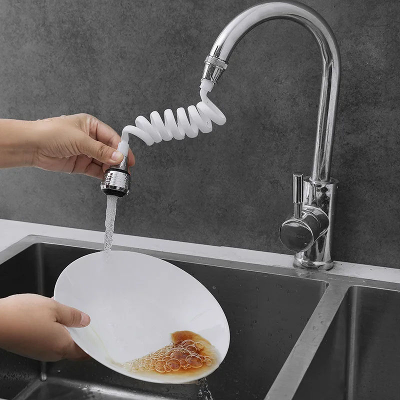 

Spiral Retractable Faucet Extender Kitchen Cleaning Dishes Tool For Kitchen Nozzle Filter Tap Adapter Sink Extension Accessories