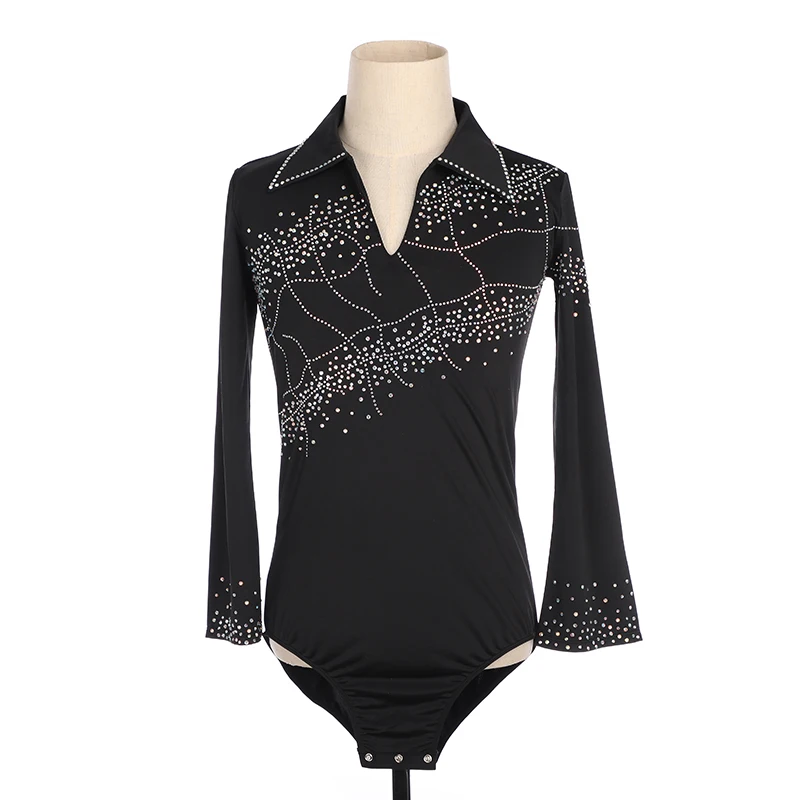 Nasinaya Figure Skating Competition Training Leotard Children's Rhythmic Gymnastics Dance Long Sleeve Performance Bodysuit