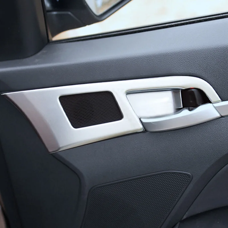 For Hyundai Elantra AD 2016 2017 ABS Matte Cars Door Inner Handle Sequin Interior Frame Decoration Cover Trim accessories 4Pcs