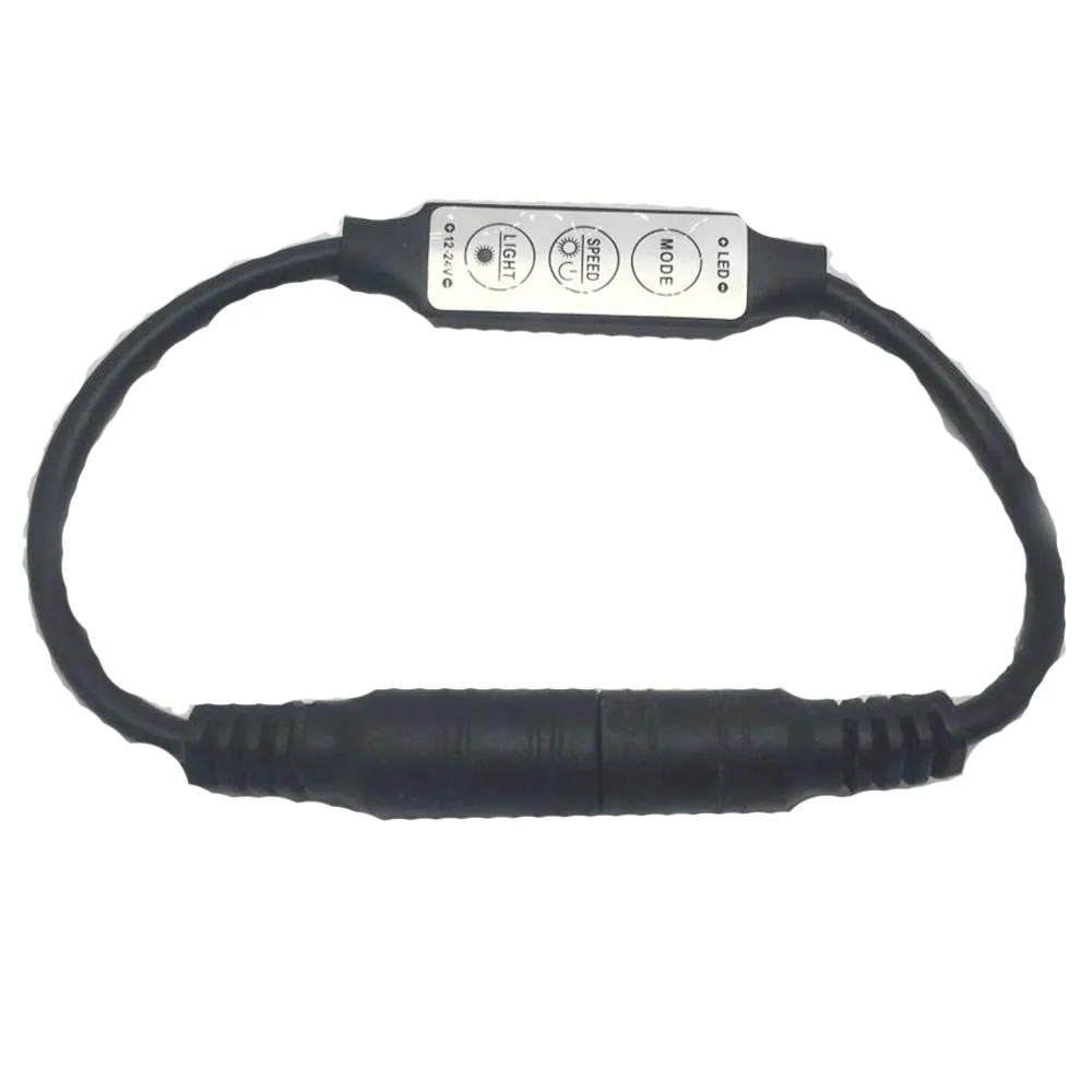 1pc black color 12V 24V Mini 3key LED dimmer mini led controller with DC connector 12A Good Quality