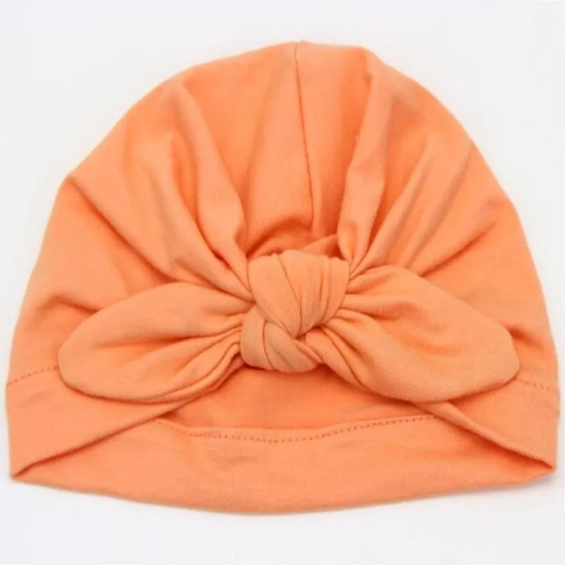 Neonato di Modo Infantile Del Bambino Del Capretto Della Ragazza del Ragazzo Turbante Bowknot Morbido Cotone Bunny Beanie della Protezione Del