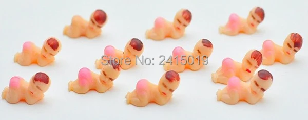 

Mini.48pc 1 1/2" inch 40mm Solid blue pink color acrylic mini sleeping babies baby shower table scatters decoration party favors