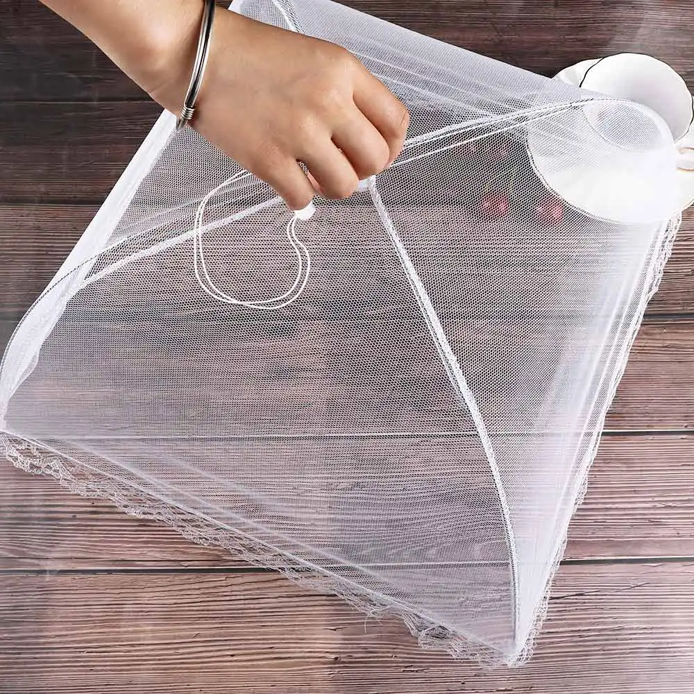 1 PC Household Anti Mosquito Fly Resistant Lace Net Foldable Umbrella Food Cover Net for Home Outside Picnic Food Protector