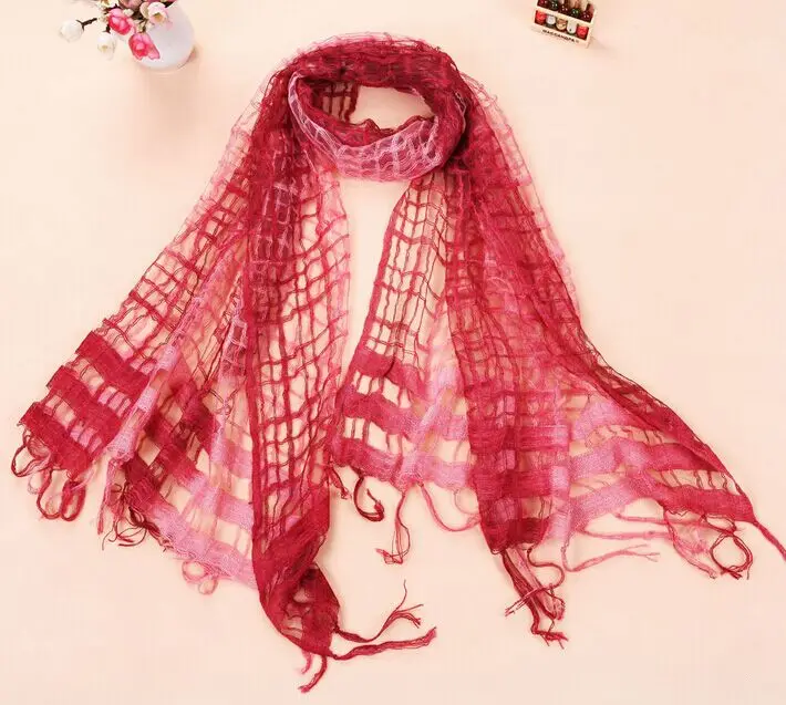 girl women rayon silk gradient Scarf shawls Scarves Stole Neckerchief FACTORY CLEARANCE SALE 160*50cm 17pcs/lot #3973