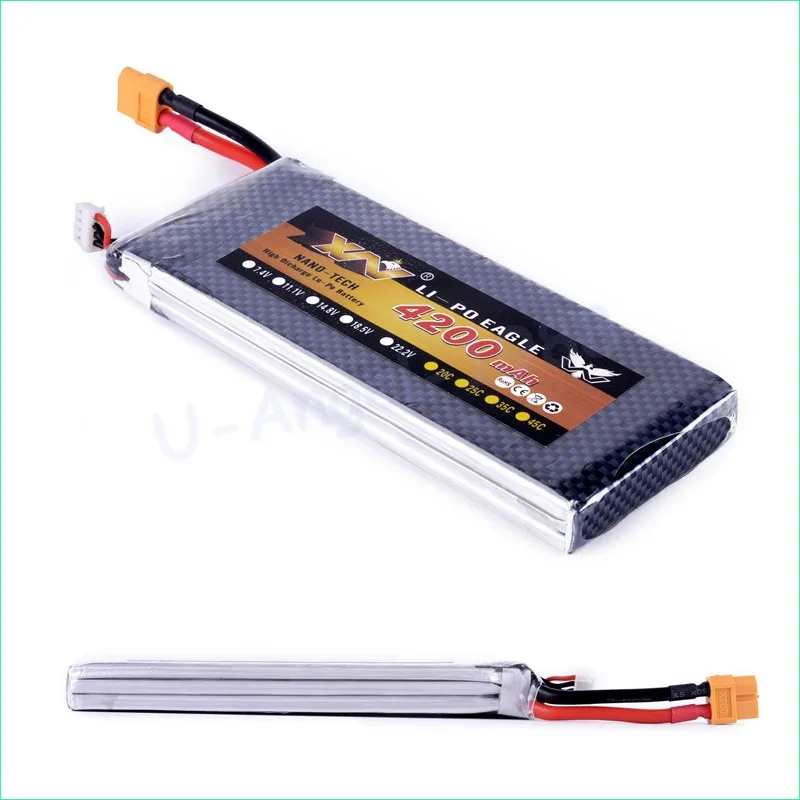 

Original Lipo Battery 11.1V 4200Mah 25C 3S MAX 40C T/XT60 Plug for F450 F550 RC Qudcopter Car Boat Airplane