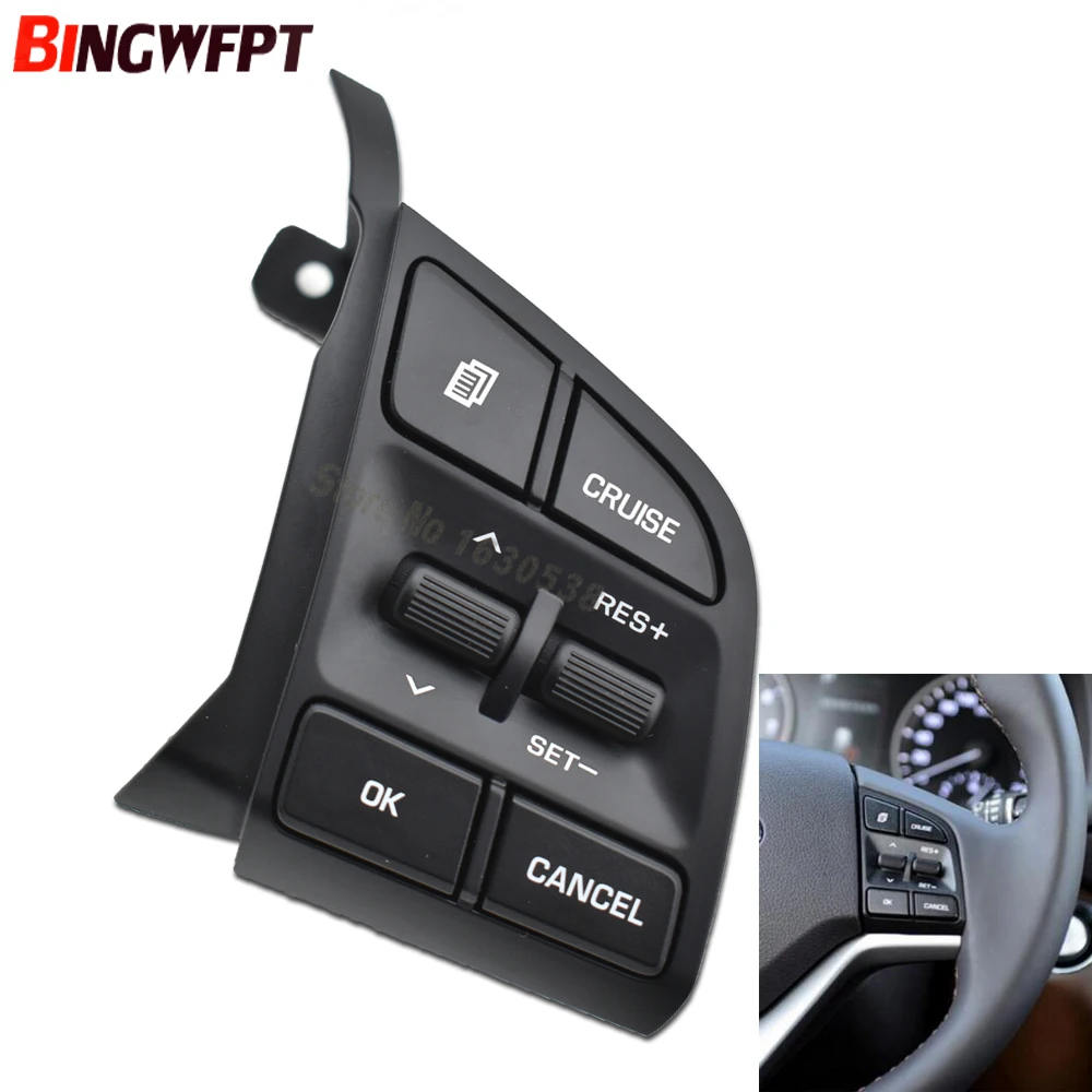 High Quality Steering Wheel Button For Hyundai Tucson TLC IX35 2015-2019 1.6T/2.0 Cruise Control Switch 96720D3200