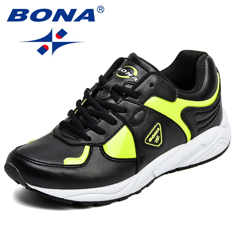 BONA-zapatillas de correr de estilo Popular para mujer, zapatos atléticos de sintético con cordones, para correr al aire libre, envío rápido