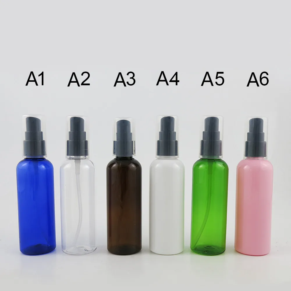 24 pcs 100ml Travel Refillable Lotion Cream Bottle with Plastic Pump 100cc PET Dispensing Cosmetic Bottle with Cap