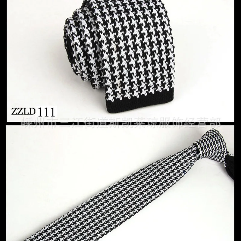 1Pcs Men's Fashion Knit Tie Narrow Slim Fit Neckties Casual Knitted Neck Ties For Wedding Groomsmen Party ZZLD111