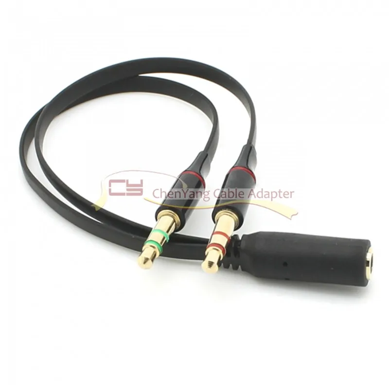 

Dual 3.5mm Male to Single Female Headphone Microphone Audio Splitter Cable for Cell Phone & Tablet & Laptop