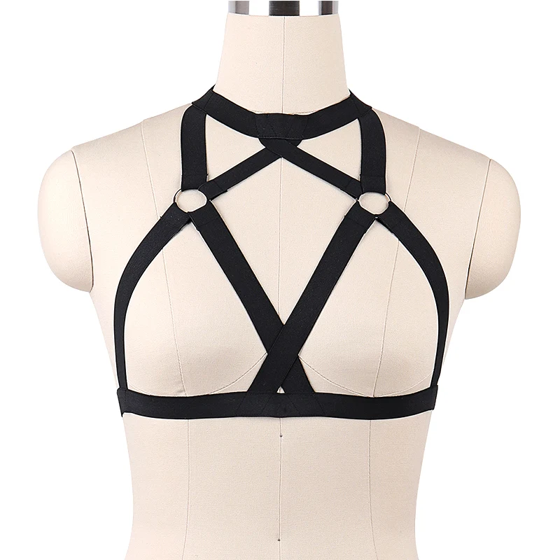 

Christmas gifts Fashion women sexy fetish harness bra lingerie body cage pastel goth cage bra bondage liguero harajuku top ligas