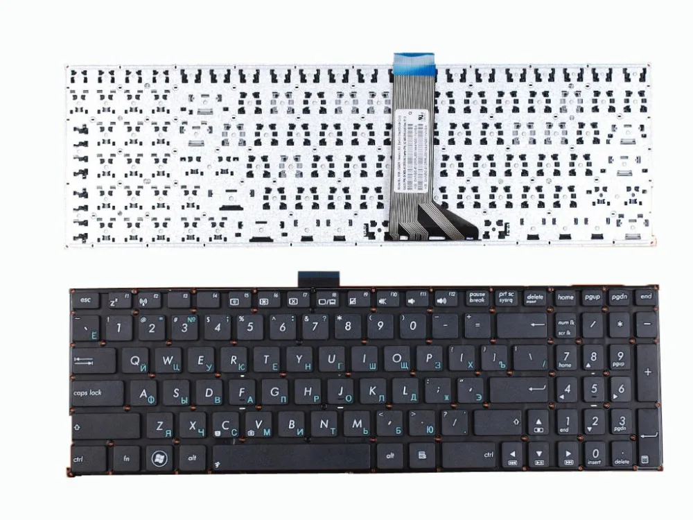 

New RU Russian Keyboard For ASUS K555 X555 BLACK Without FRAME Without Foil Repair Notebook Replacement keyboards