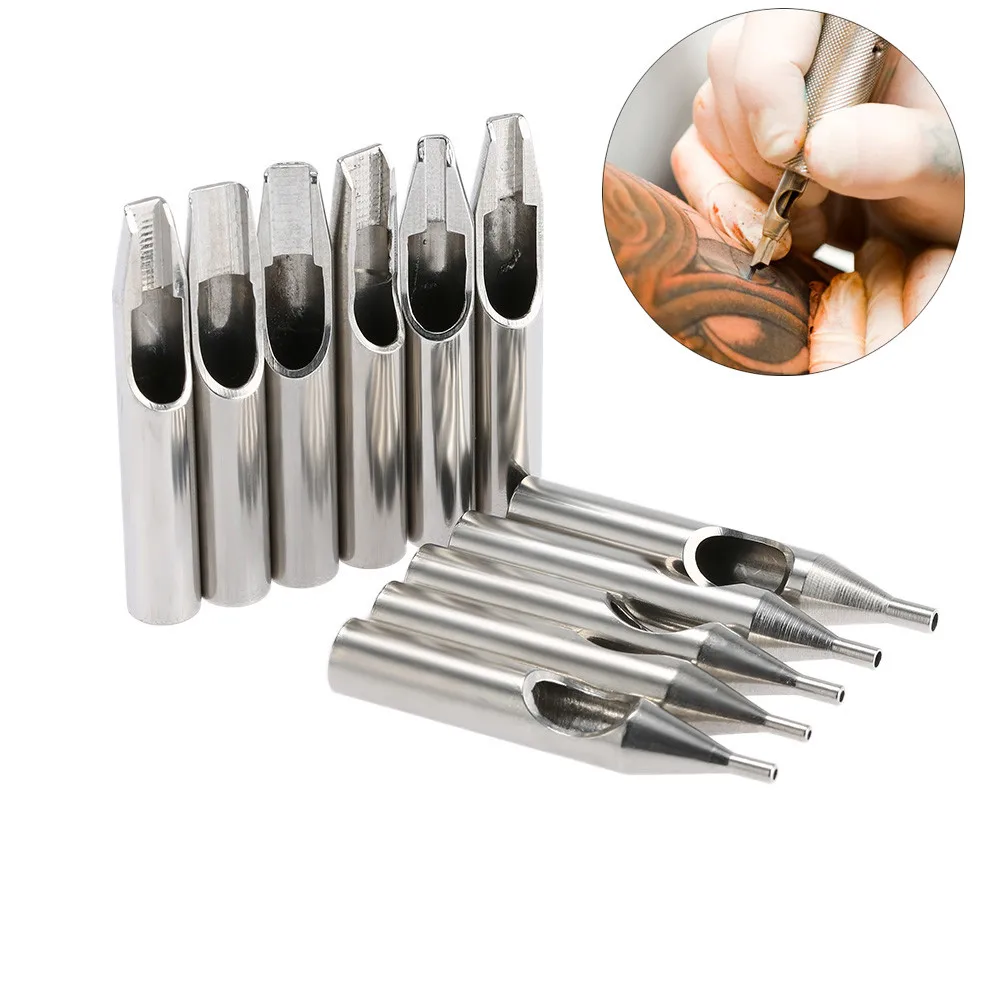 1/5/10pcs Stainless Steel Tattoo Tips RT FT DT Tattoo Nozzle Tips Set for Tattoo Needles Cartridges Tattoo Accessories