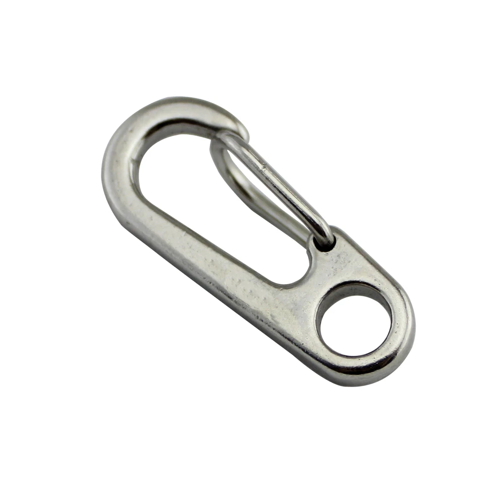 Stainless Steel Mini Quick Released Split Keychain Key Ring Clasps Clips Hooks 10pcs 35mm