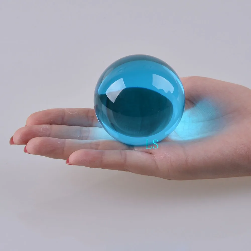 

60mm sky blue k9 crystal ball acid blue glass ball