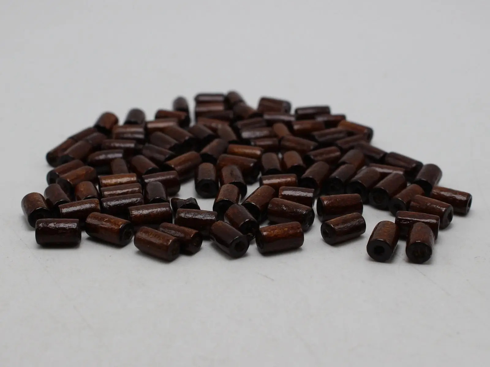 500 Brown Wood Column Tube Beads 5X8mm~Wooden Spacer