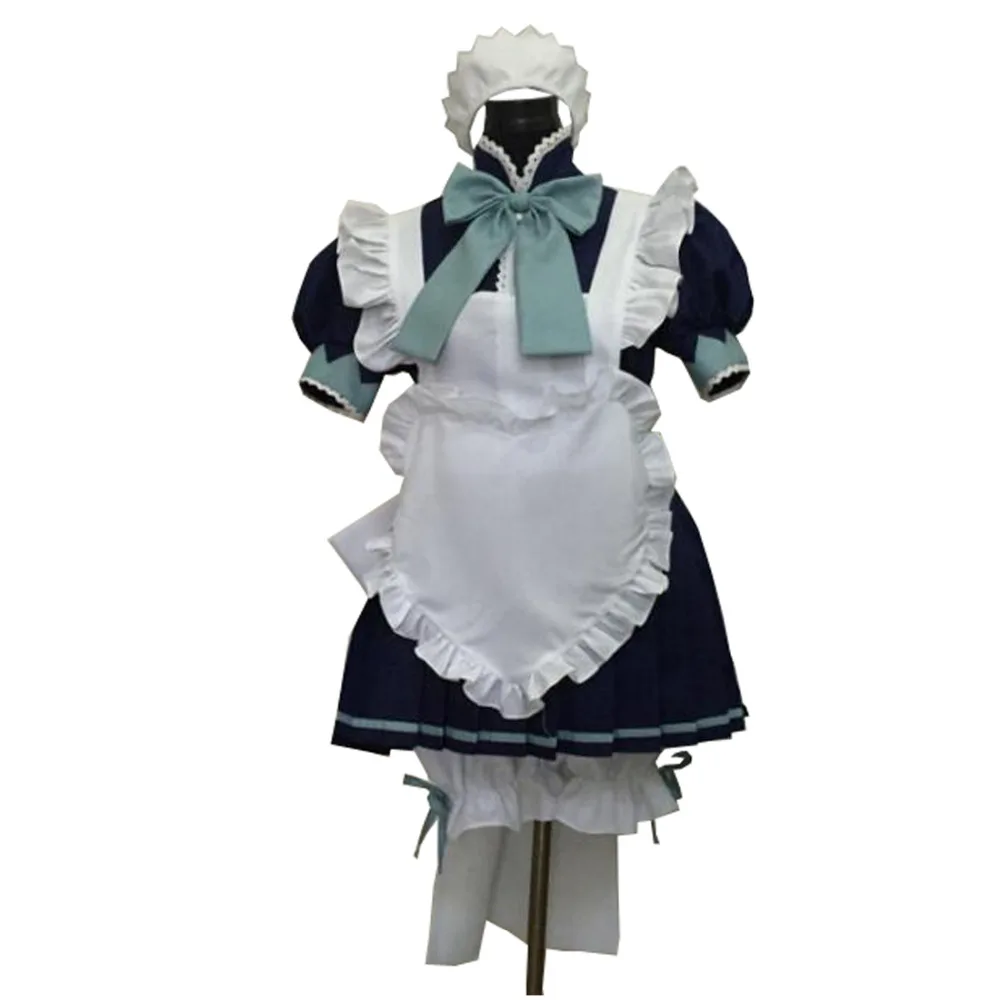 

2017 Tokyo Mew Mew Power Mint Aizawa Maid Clothing Blue Dress Cosplay Halloween Costume