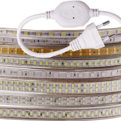 220V LED Strip Light SMD 5730 2835 5050 5630 180Led 60Led Waterproof LED Tape Rope Light RGB Warm White Home Decoration Lighting