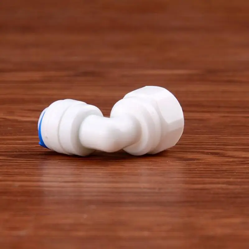 1/4" Female Thread - 1/4" OD Tube PE Pipe Fitting Hose Elbow Quick Connector Aquarium RO Water Filter Reverse Osmosis System