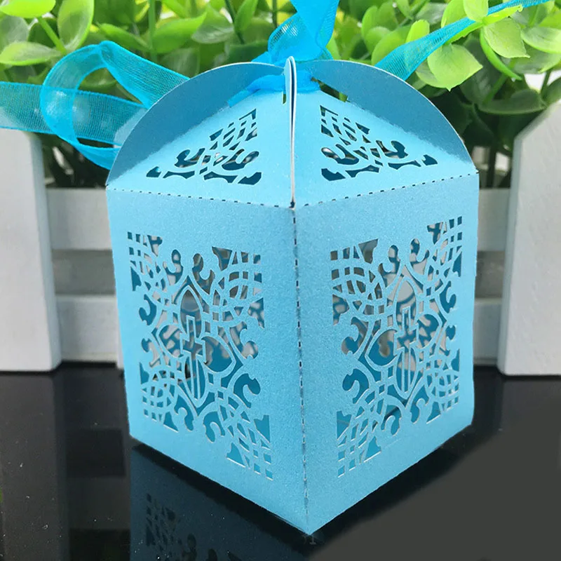 50 Uds. Cajas de dulces cruzadas, caja de regalo de Ángel para Baby Shower, bautismo, cumpleaños, primera comunión, bautizo, decoración de Pascua