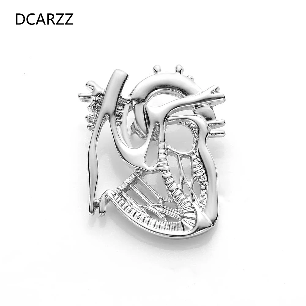 New Heart Shape Brooch Pin Jewelry Gift Nurse Medical Christmas Pin Badge Jewelry Metal Pins Men Accessories