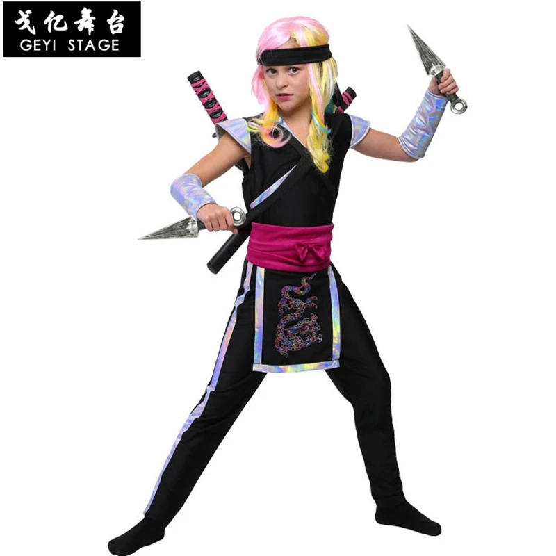 

new Classic Halloween Costumes Cosplay Martial Arts Ninja Costumes For Kids Fancy Party role Decorations Uniforms for adult