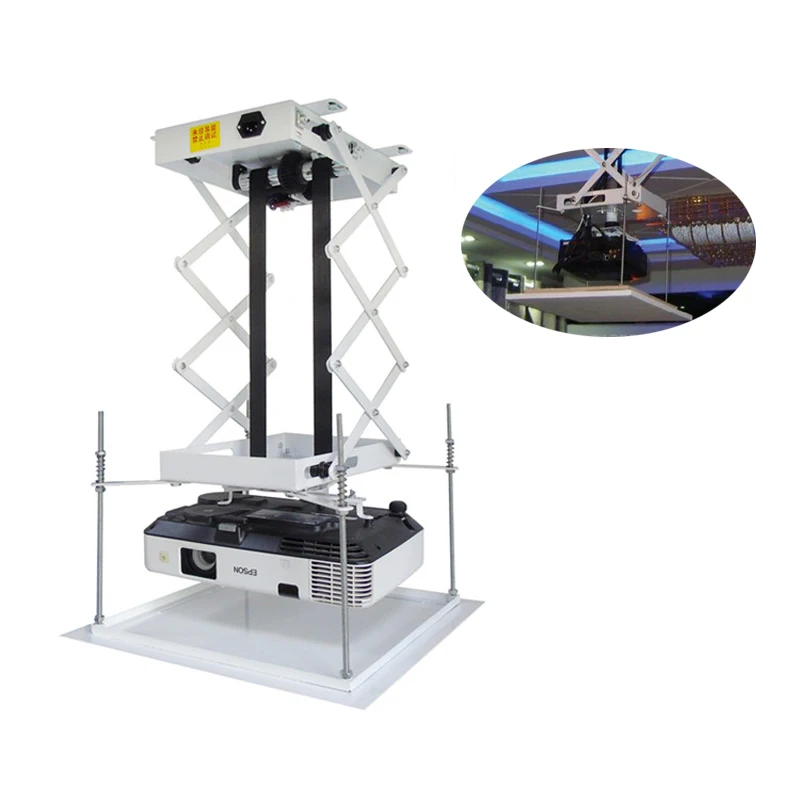 Suporte de Teto com Motor para Projeção de 70cm com Controle Remoto sem Fio 110v 220v e 25w