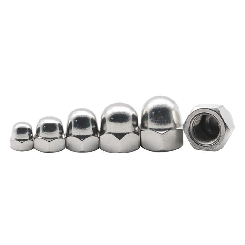 M3 M4 M5 M6 M8 M10 M12 M14 M16 M20 Hex Domed Cap Nuts Acorn Nuts Stainless Steel 304 Decorate Nuts DIN1587