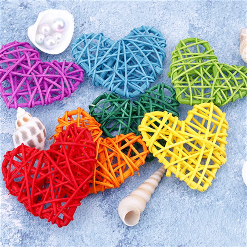 

10pcs Five-star heart color rattan ball Thai lamp string accessories for home decoration rattan ball hanging accessior supply