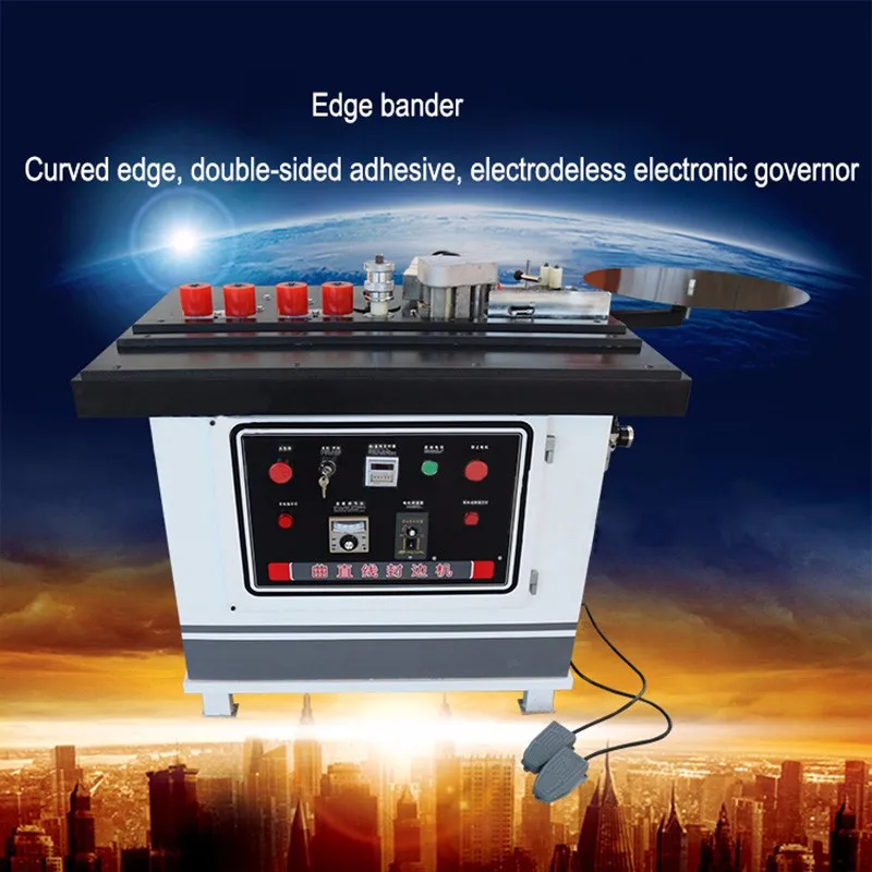 Wood Edge Banding Machine Manual Use of Car for the Curve and Straight Wood Double Sided Glue Edge Banding Machine FC1001S