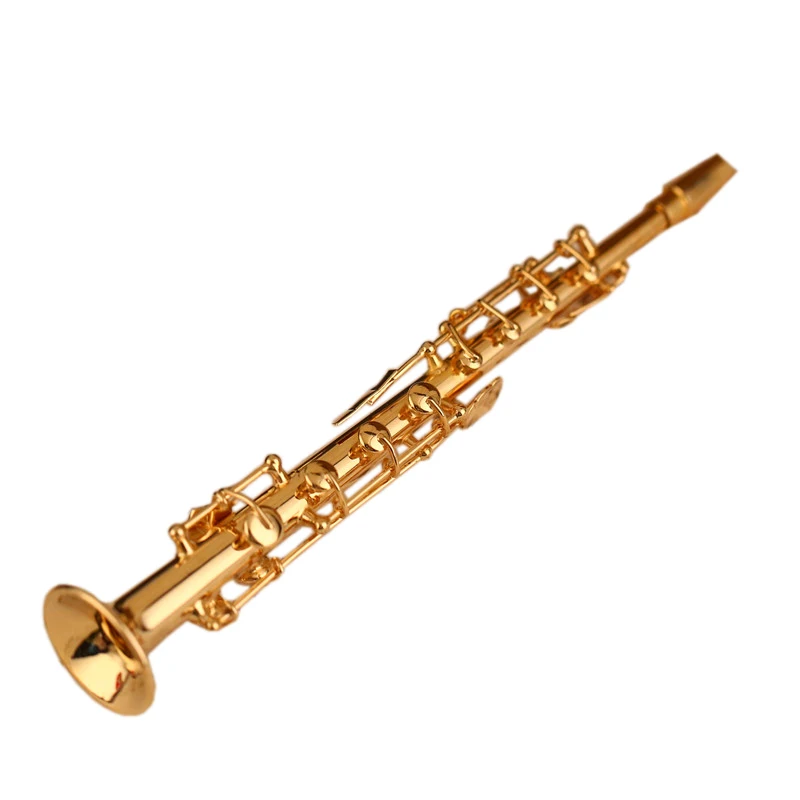 MoonEmbassy Mini Soprano Saxophone Model Miniature Saxophone Model With Metal Stand for Home Decoration