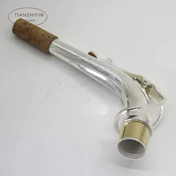 New Alto saxophone neck Nickel plated carved designs Sax Accessories