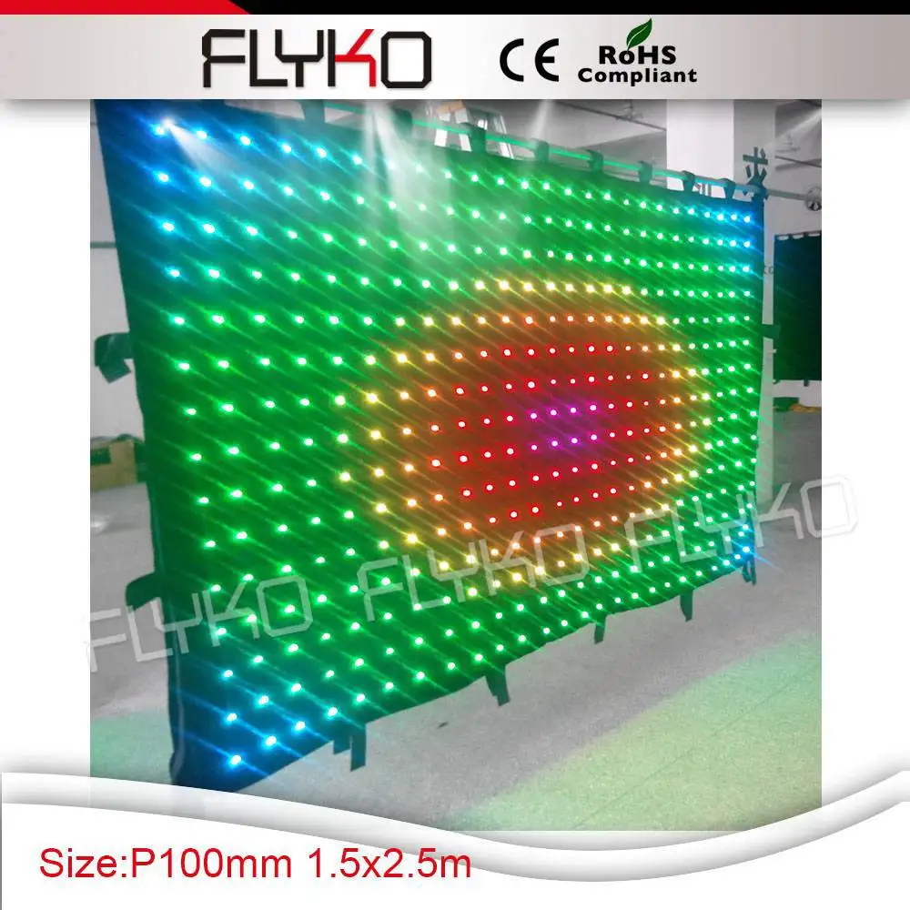 free shipping led light stage backdrop curtain led video curtain