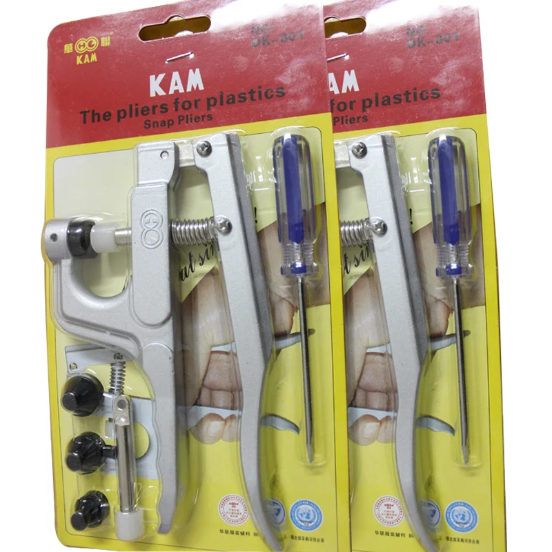 

10Pcs/Lot Kam Plastic Snap Button Plier DK-001 Metal Snap Snaps Fasteners Machine Snaps Kit Jewelry Machine Tool for T2 T3 T5 T8