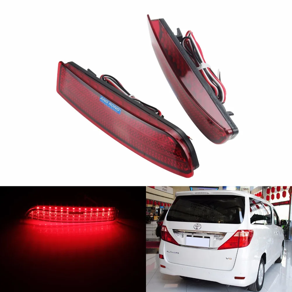 

ANGRONG Red Bumper Reflector LED Tail Brake Light For Toyota RAV4 ( Vanguard / ACA33W ) Estima 2.4 Previa 2006-2012(CA166)