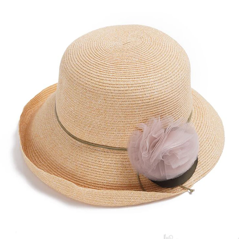 

Summer Sun Hats For Women Foldable 2019 Straw Sunbonnet Wide Brim Floppy Cloche Hat Vacation Beach Style Chapeau Paille Femme