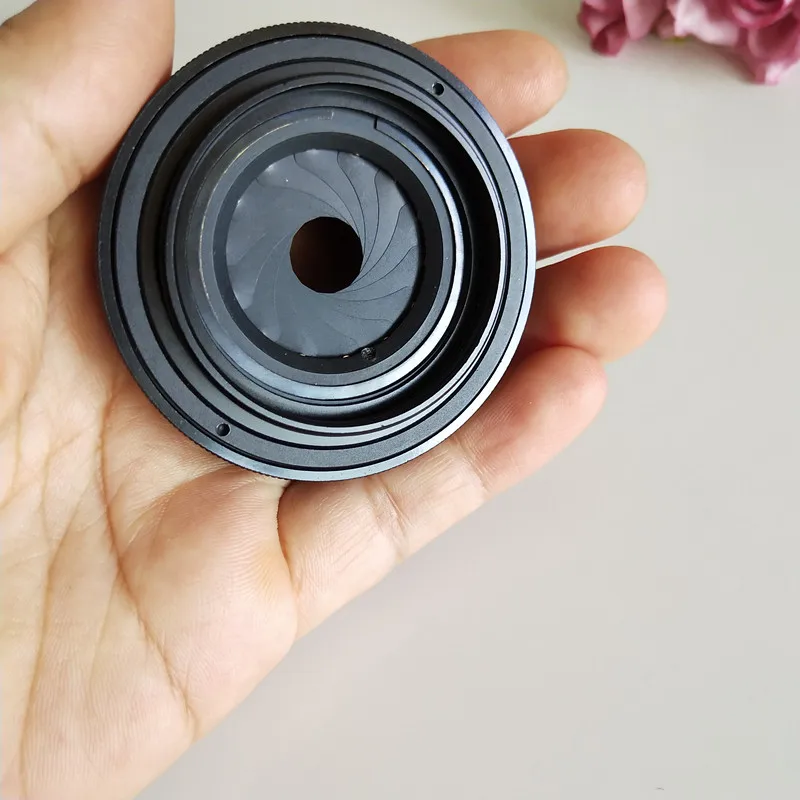 1.5mm - 25mm Zoom Microscope Amplifying Adjustable Metal Iris Diaphragm Aperture Condenser Camera lens Adapter M42 x1mm